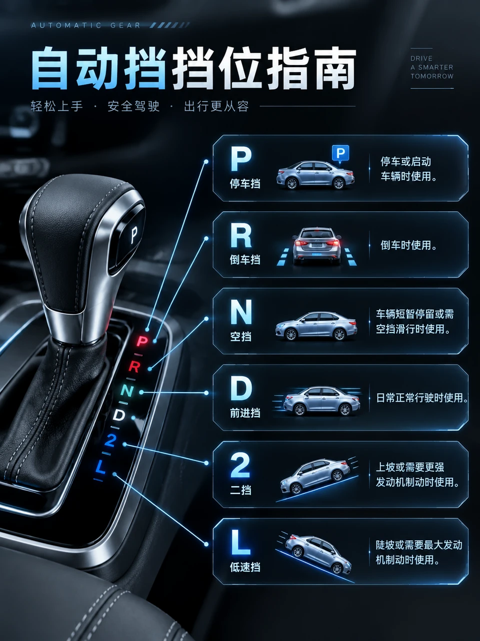 自动挡挡位全解析，新手必看！