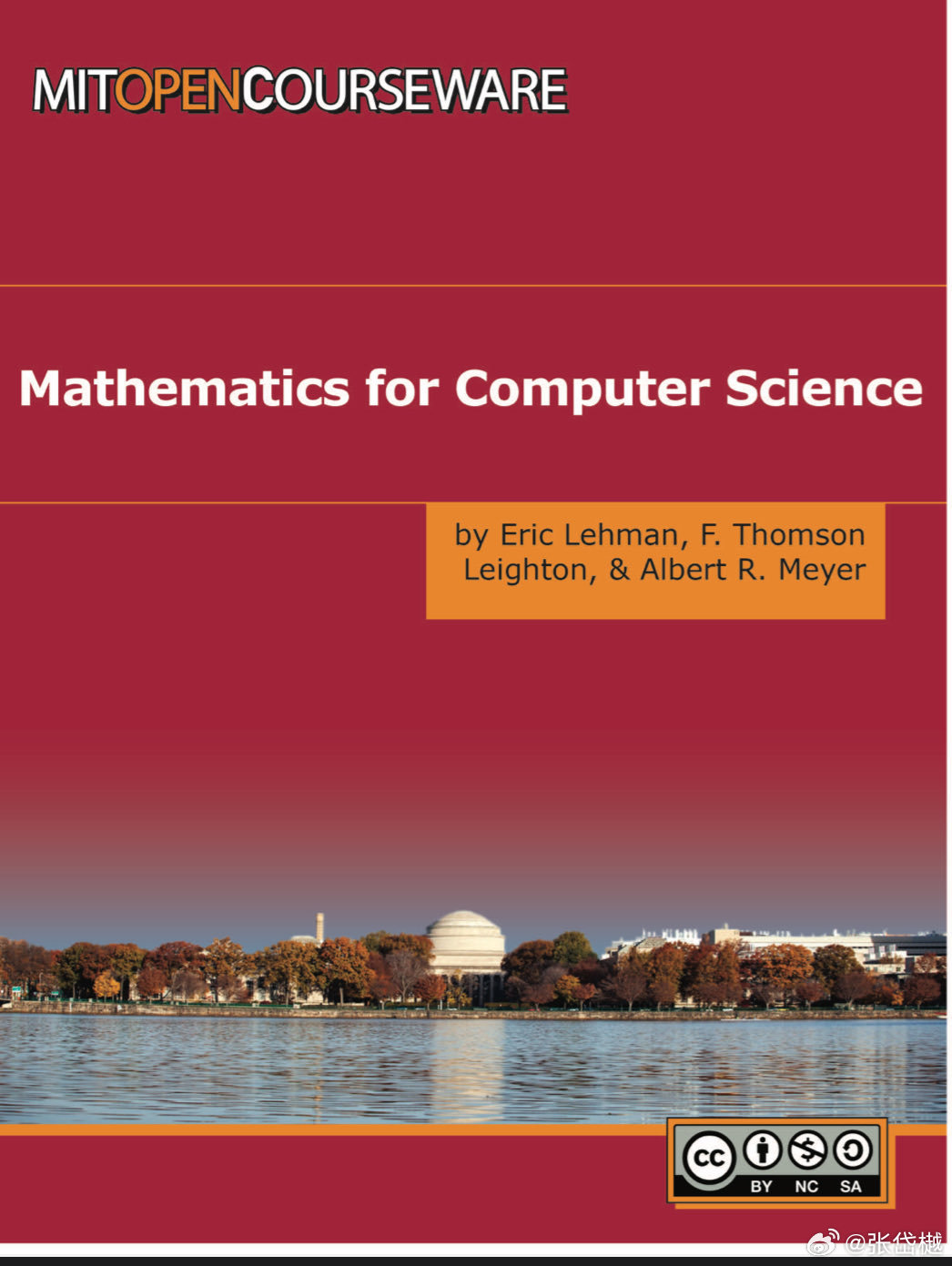 920页MIT免费神书，学CS/AI的人赶紧收藏： 《计算机科学数学基础》

《Mathematics for Computer Science》

Lehman、Leighton、Meyer 合著，离散数学、图论、概率、算法全覆盖，计算机科学基础直接拉满。

公开PDF： ​