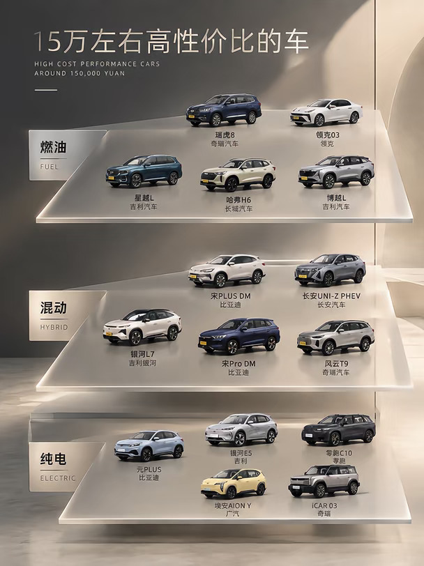 🚗燃油、混动、纯电怎么选？
