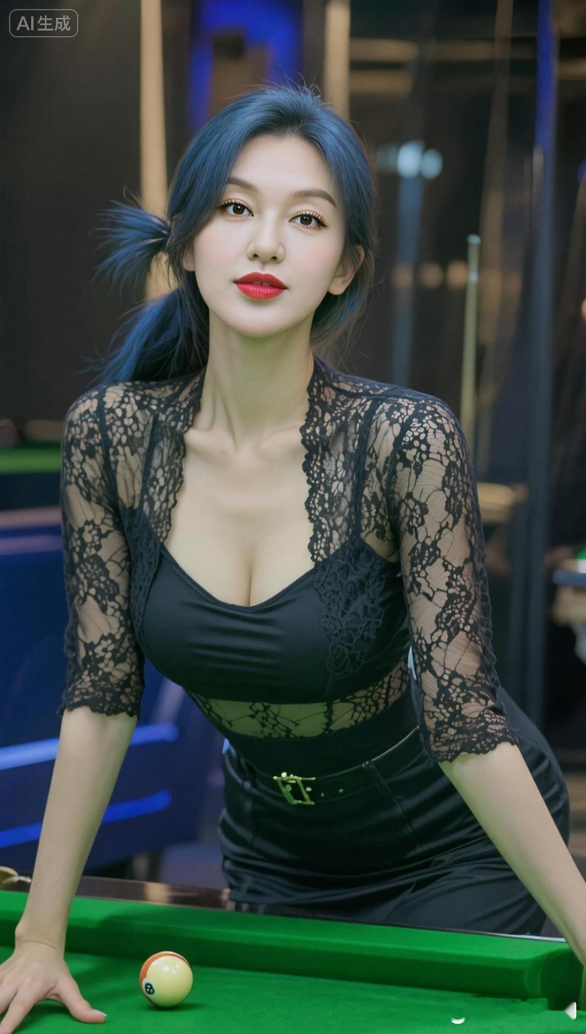 黑色蕾丝边，御姐范儿的标配