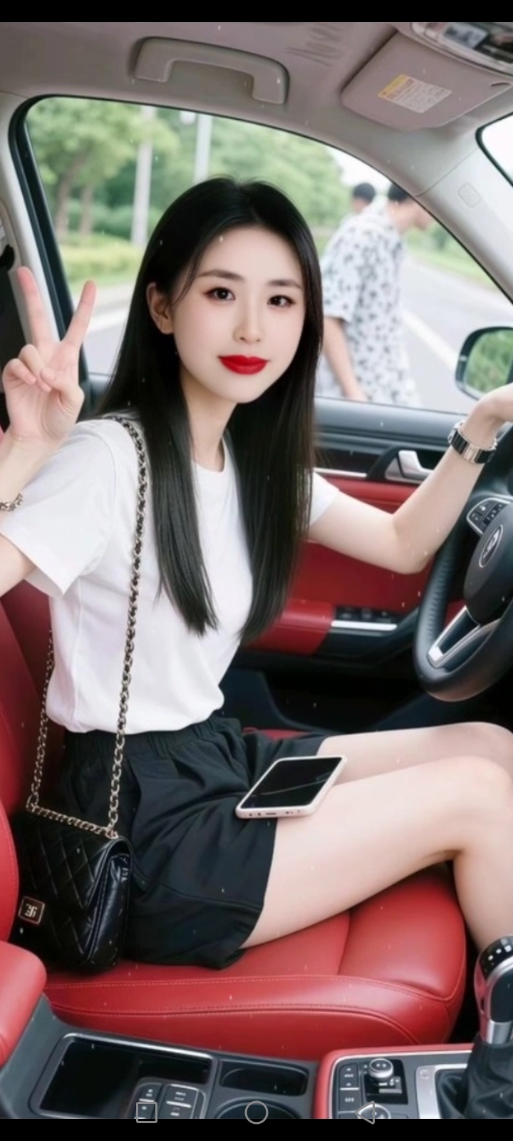 <p>清纯女神 大长腿小蛮腰 心动的感觉 甜美微笑 豪车美女 <!--...