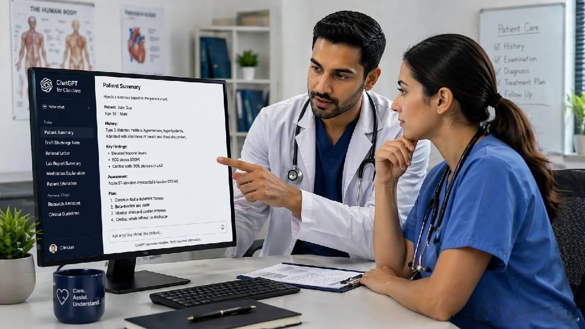 【ChatGPT 开始直接看电子病历了】ChatGPT for Healthcare 正式接入 Epic 电子病历系统。获得授权后，医生可以让 ChatGPT 汇总患者近期化验、用药变化、专科建议和待跟进事项；同时还新增医疗公共数据插件，可查询 PubMed、ClinicalTrials.gov 等官方来源。关键变化是：ChatGPT 正从“回答医疗问题”， ​