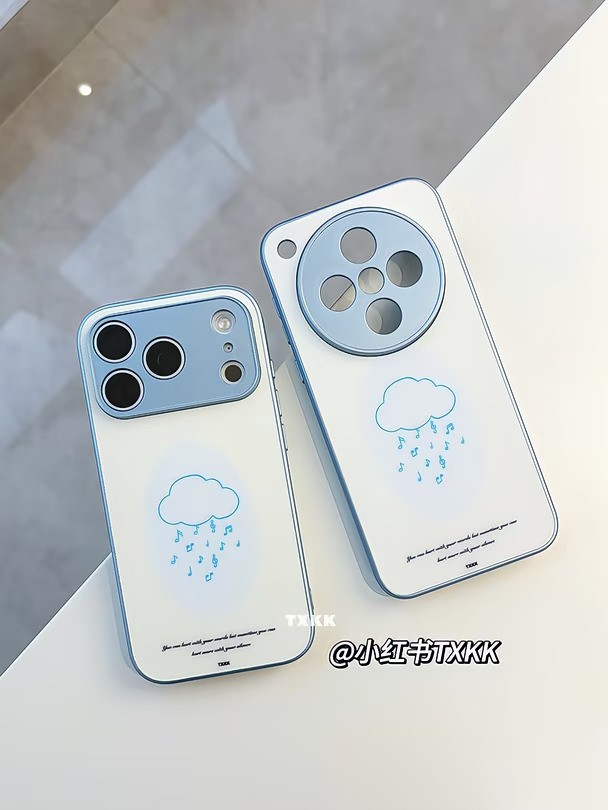 音符小云朵亮面全包壳