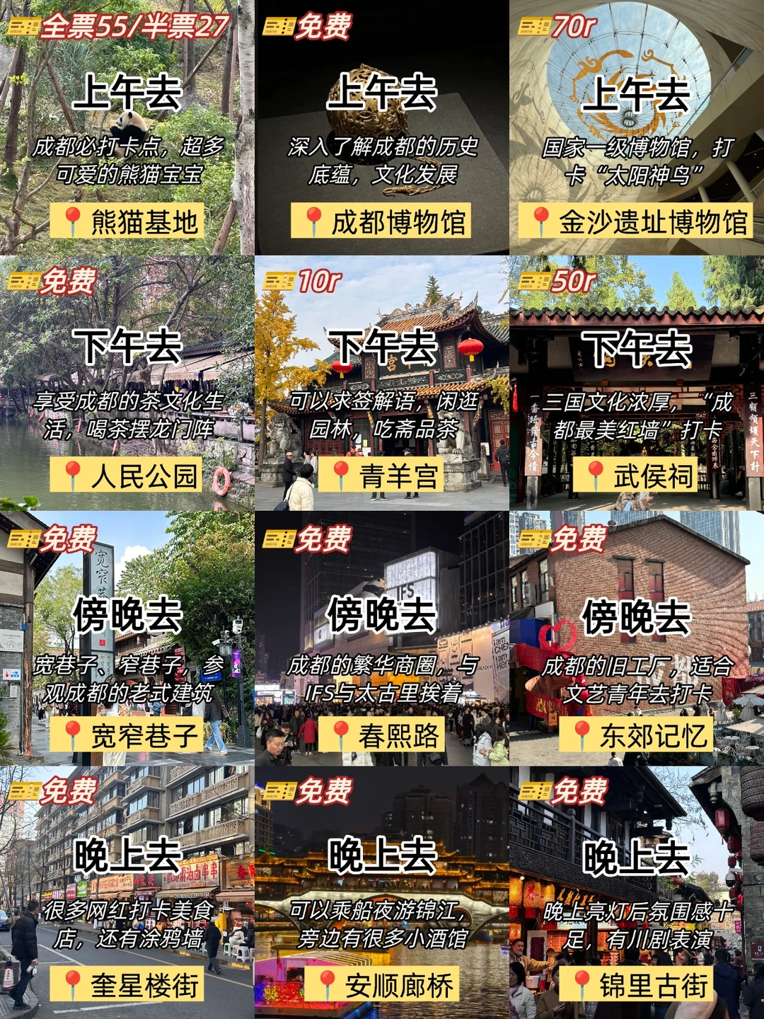 新年新出炉❗成都超详细景点介绍🆕