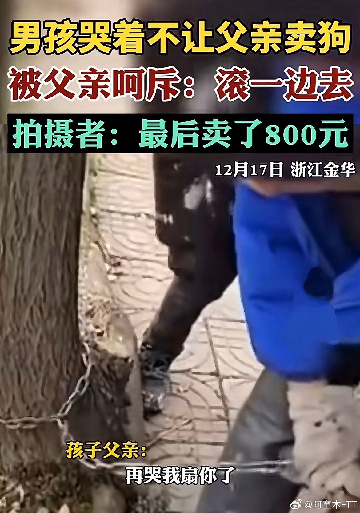 近日，一名男孩在狗市因父母将自己养大的狗以1200元卖掉而崩溃痛哭，最终在路人集体劝阻下成功要回爱犬，事件引发对儿童情感尊重的广泛讨论。 一、事件核心经过- 起因：男孩父母在狗市将其从小养大的爱犬以1