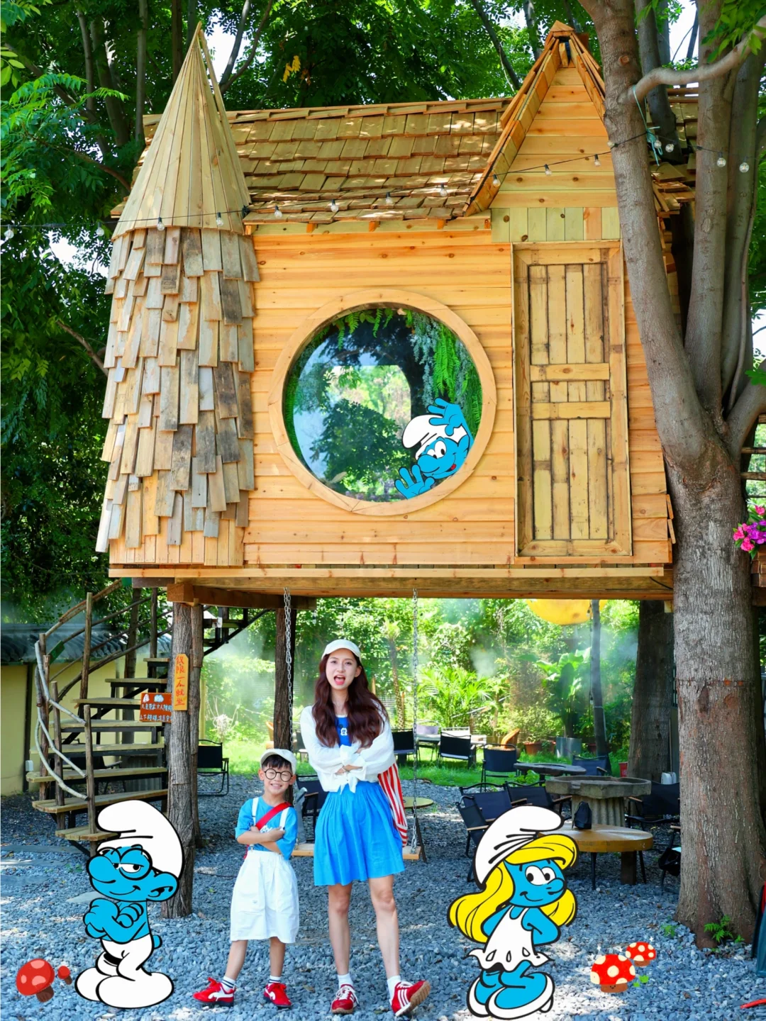 误入蓝精灵村🦋我找到了现实版的童话世界…