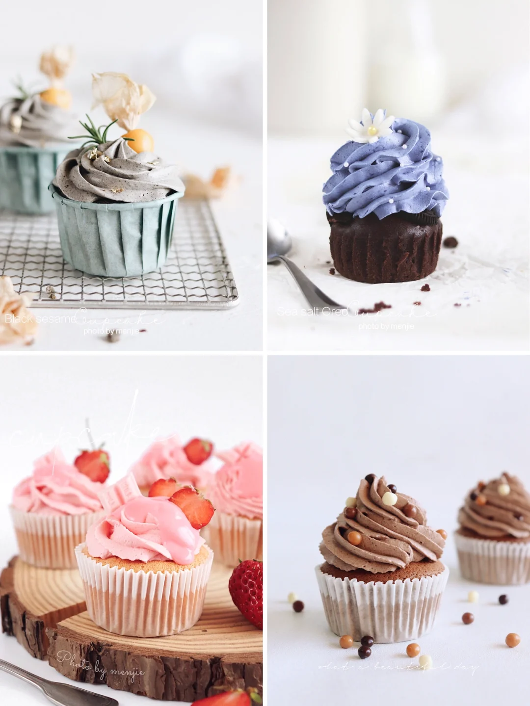 🧁4款高颜值纸杯蛋糕合辑｜下午茶小甜品