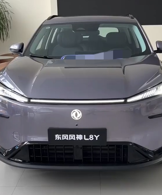 东风风神L8Y实车体验：把家用的空间账算明白了
家用车绕不开空间两个字。这次到店看东风风神L8Y，重点就放在乘坐和储物上。
车身接近四米八，宽度超过一米九，站在车旁体量感很足。前脸封闭式造型加贯穿灯带，风格简洁，不刻意装凶，符合家用定位。
前排调好坐姿换到后排，身高一米八的人腿部能留出两拳上下，头顶