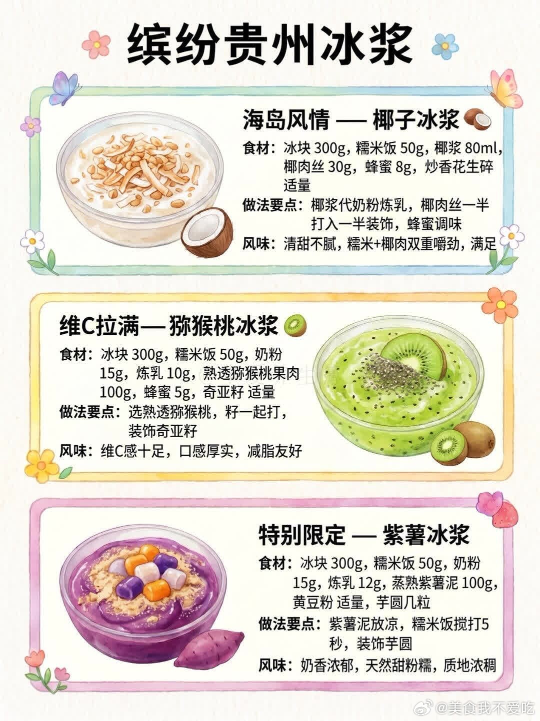贵州冰浆万能公式🧋夏日冰饮手作攻略 夏天蕞上头的贵州冰浆来啦 绵密糯...