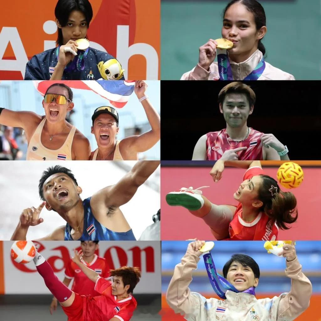 #泰国星暹新闻# 【泰国代表团2026年亚运会斩获18金 位列奖牌榜第七 居东盟国家之首】

在2026年于日本爱知-名古屋举行的亚洲运动会上，泰国代表团在23个大项中总共斩获18枚金牌、13枚银牌和21枚铜牌，位列奖牌榜第七。在东盟国家中，泰国排名第一，也是唯一跻身奖牌榜前十的东南亚国家。

本届亚运会， ​