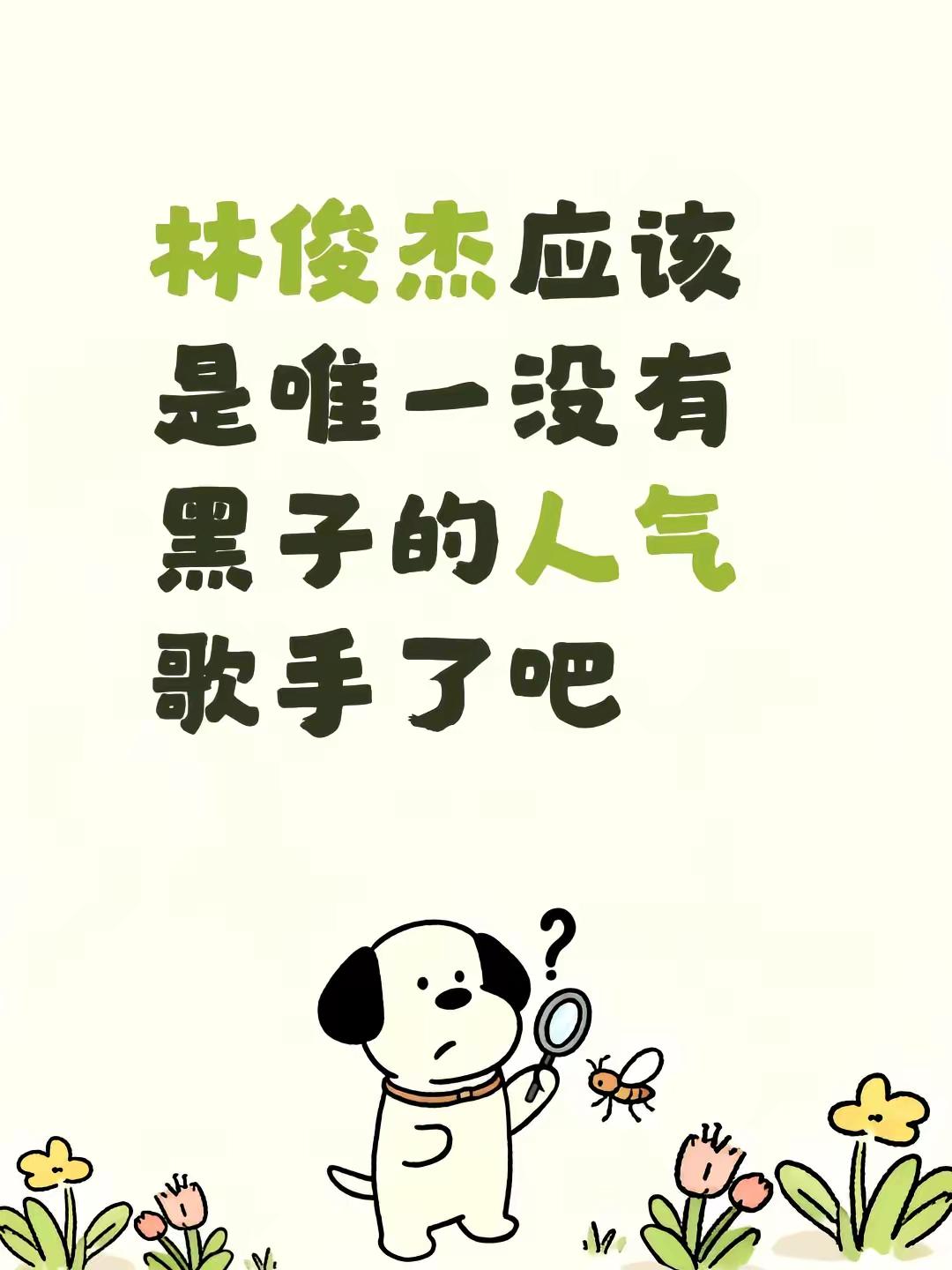 林俊杰应该是唯一没有黑子的人气歌手了吧