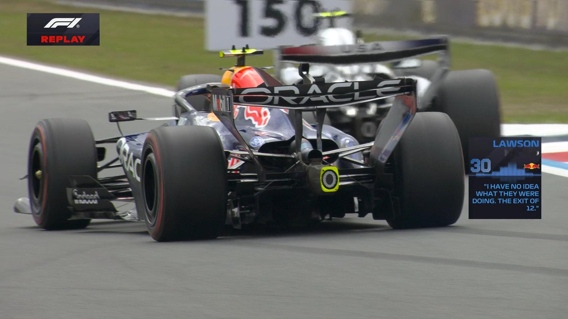 一练尾声阶段

劳森在12号弯出口被凯迪拉克和哈斯美式阻挡

#F1[超话]##2026F1荷兰大奖赛# ​