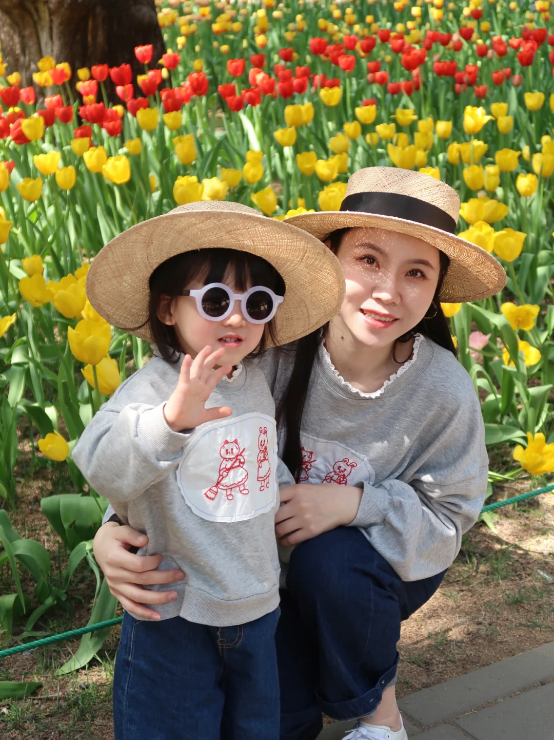 OOTD母女穿搭|北京四月花季天真的太美了