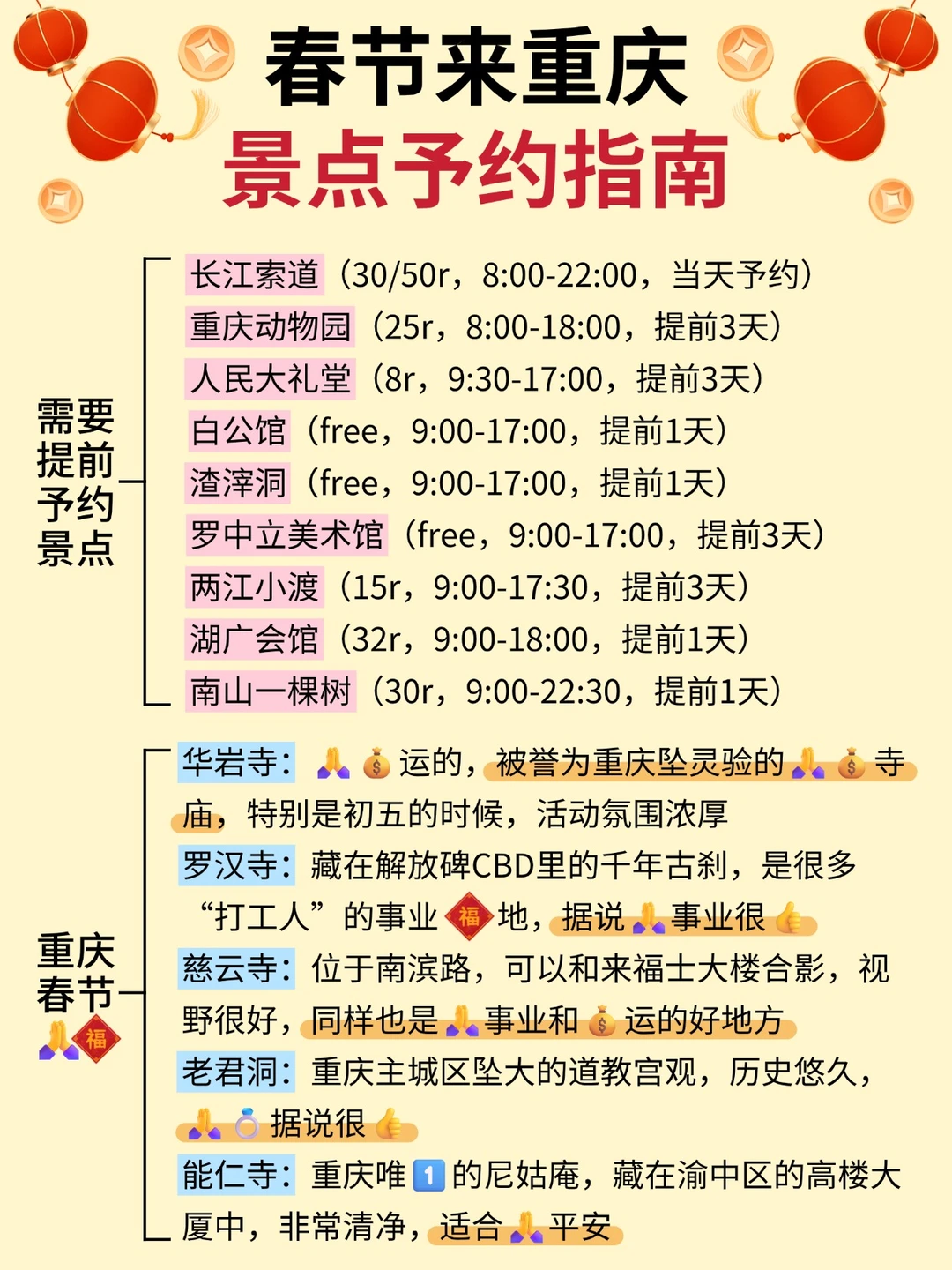 听劝❗春节去重庆没做攻略=白去💢