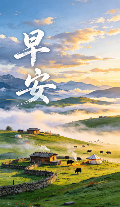 #早安[超话]# 一缕朝阳落进高原峡谷，万物慢慢苏醒。不负晨光，不负山野，奔赴属于你的精彩。 ​
