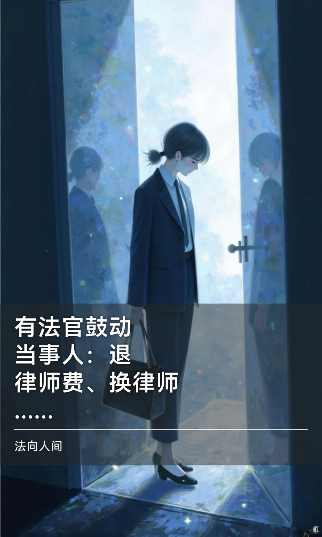 ⚖️有法官鼓动当事人退律师费、更换关联律师？律师圈爆出真实见闻。

律师同行留言：“我遇到的法官，多次鼓动挑拨我的当事人找我退律师费。”
“还有介绍关联律师的。” 
也有录音显示法官诱导当事人更换他指定律师。

法官本应居中裁判。当事人和律师的法律服务合同，不属于案件审理范围。 
怂恿当 ​