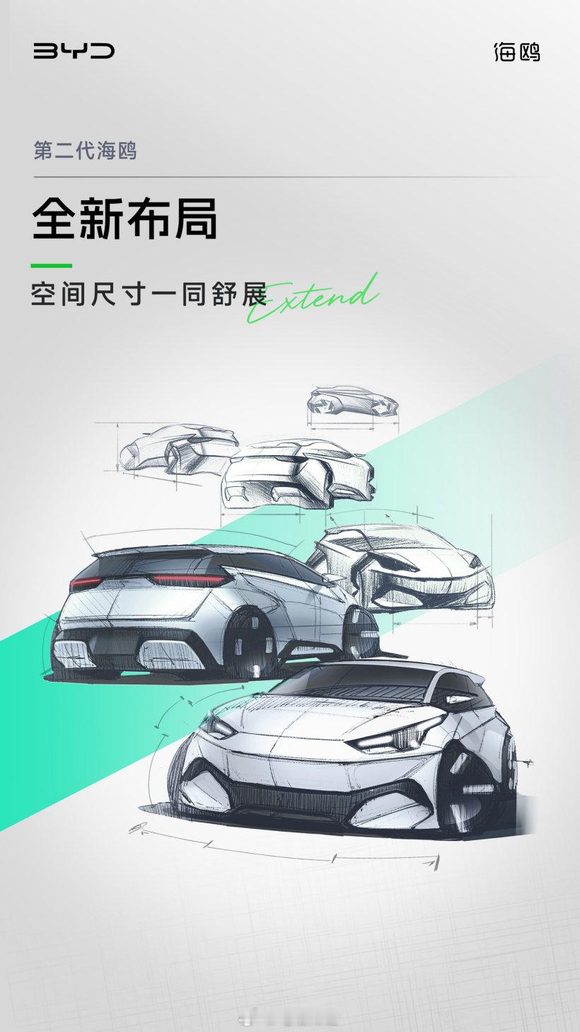 前两天比亚迪第二代海鸥的实车图流出，今天官方就发了设计手稿，看看这个邪恶小海鸥怎么样[并不简单]

#比亚迪第二代海鸥##比亚迪# ​