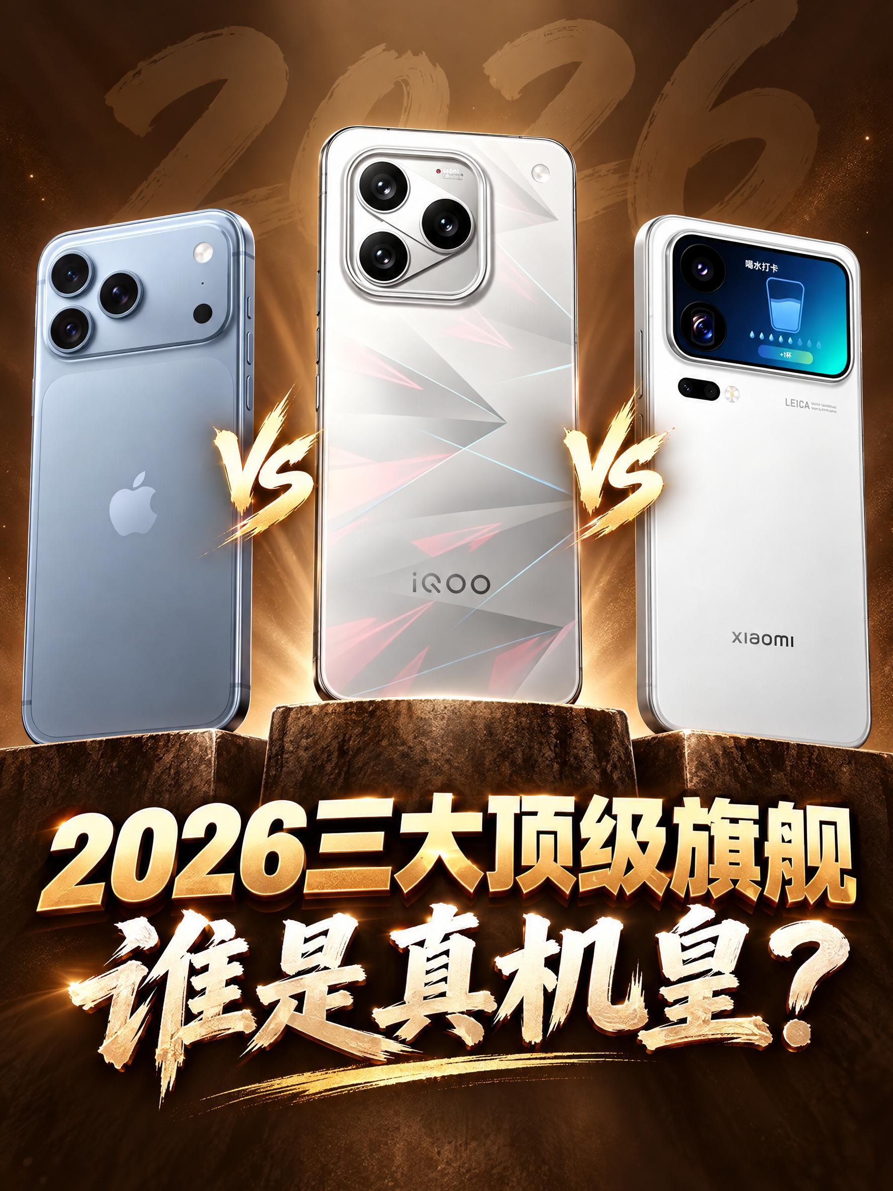 三维度终极拉踩！谁是真机皇？

把三台超大杯放到同一张天平上，抛开品牌滤镜，从三个最核心的硬件项目横向透视差距

📺 项目一：屏幕质素（极限通透 vs 纯平大视野）

●iQOO 16：6.85 英寸 2K 165Hz 三星 M16 材质屏，全局峰值 2800nit、局部峰值顶到夸张的 10000nit，强光抗眩与滑动流畅度直接封 ​
