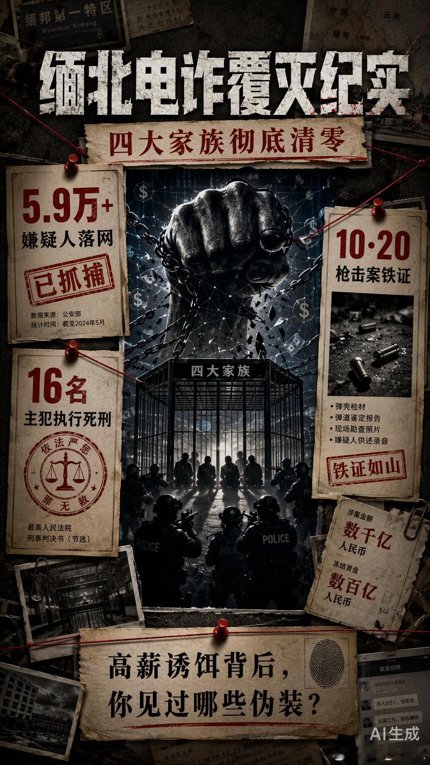 高薪、包食宿、带你赚大钱。这些听起来像极了某些人嘴里的“栽培”和“为你好”，剥开看却是精心设计的围猎。

《缅北电诈覆灭纪实》里最让人后背发凉的，不是那些血腥的刑具，而是那种对普通人渴望改变命运心理的精准拿捏。四大家族用虚假的承诺把人骗进园区，再用暴力和债务完成深度捆绑。这和我们在 ​