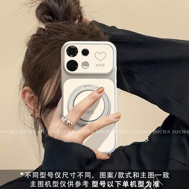opporeno16英文白色爱心手机壳，安卓其他型号也有哦