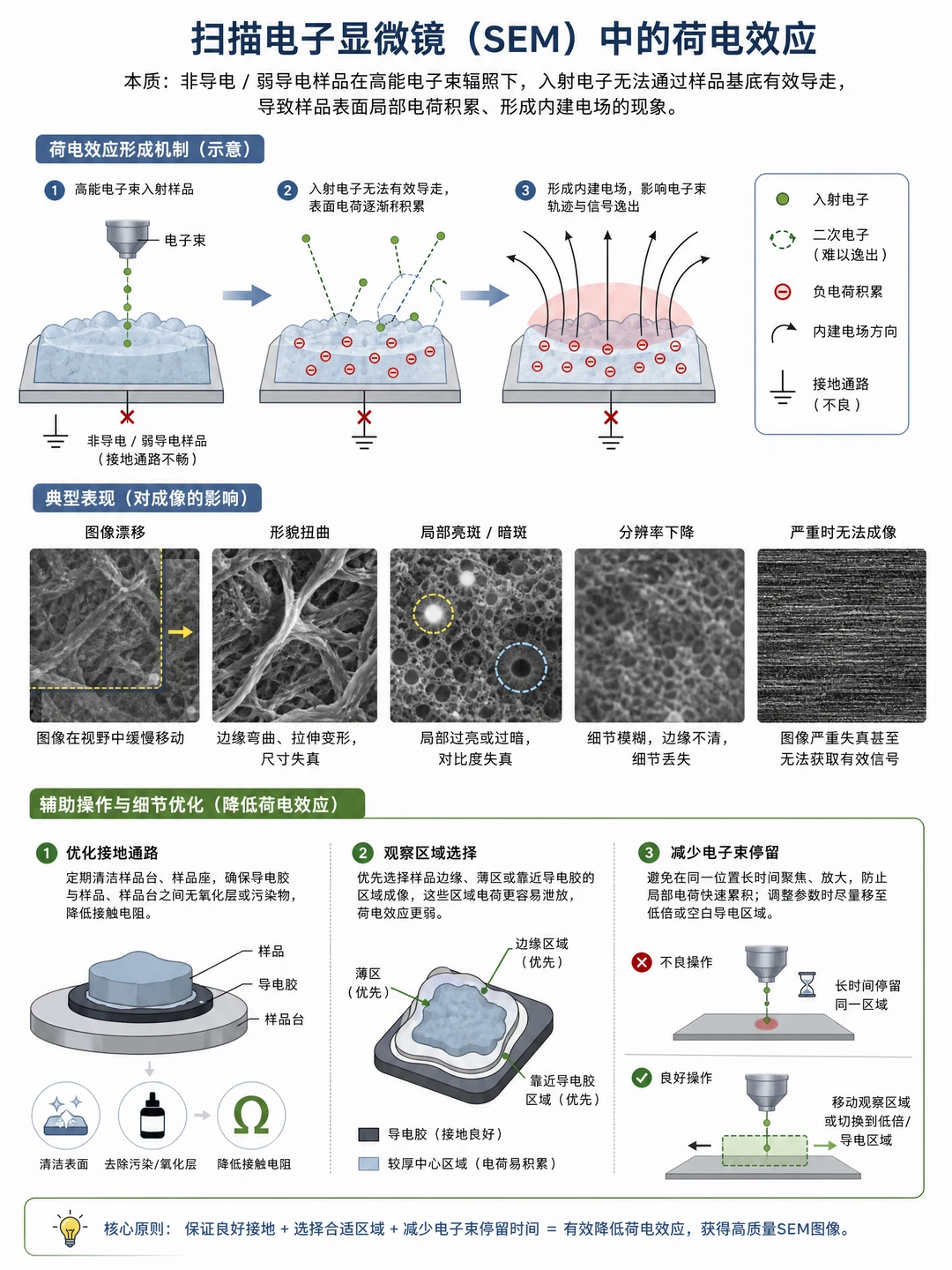 SEM 荷电效应消除攻略｜拍图再也不糊飘歪