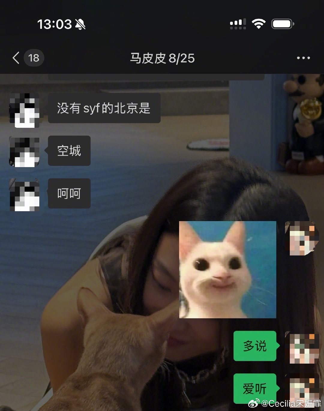 转载了的微博图片呼没有syf的北京是空城 ​