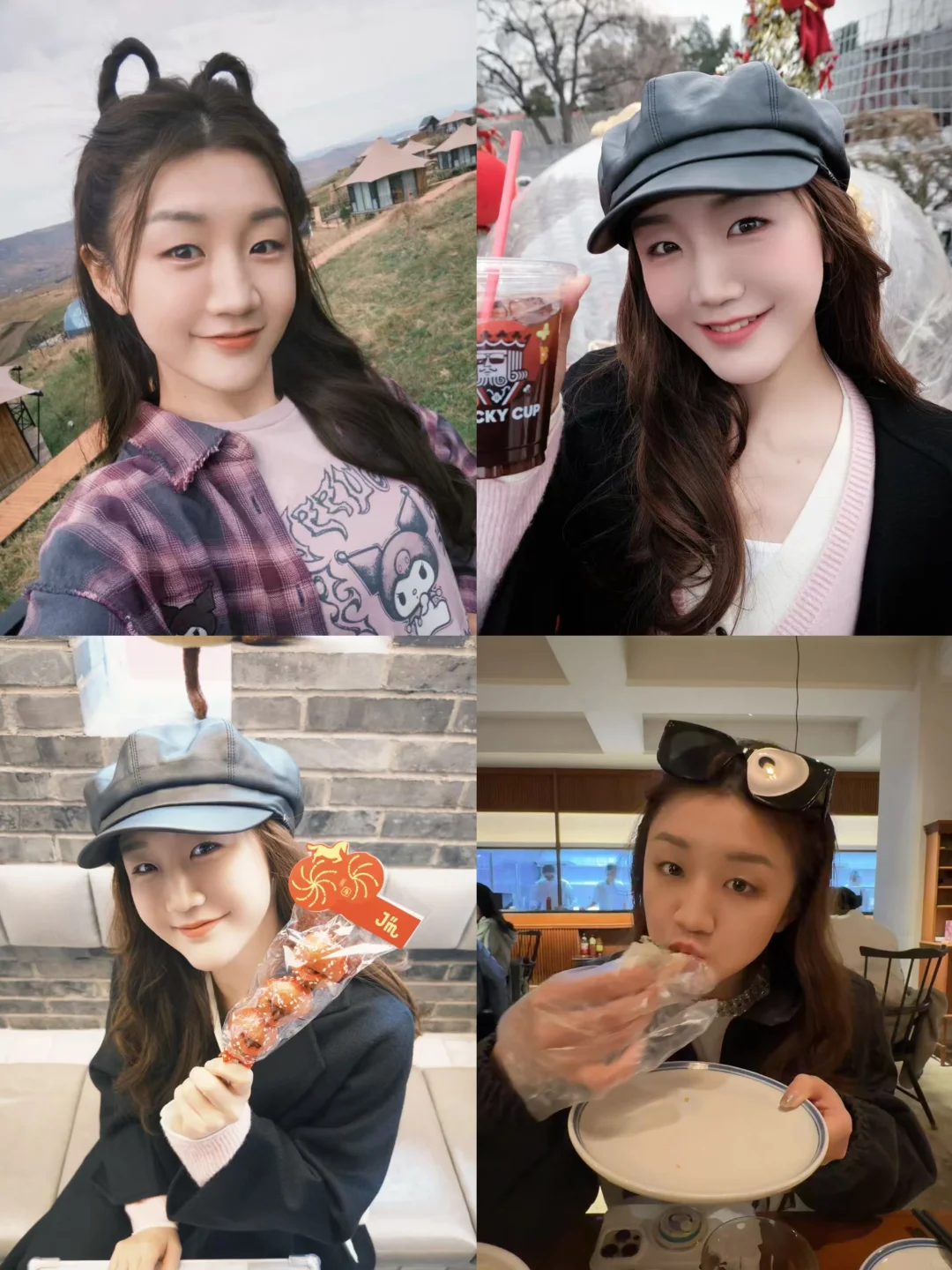 陈梦分享生活照❗是爱美爱吃的小女孩啊