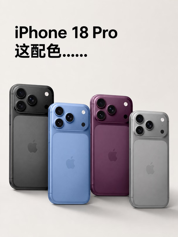iPhone 18 Pro这配色…你第一眼会选哪个？