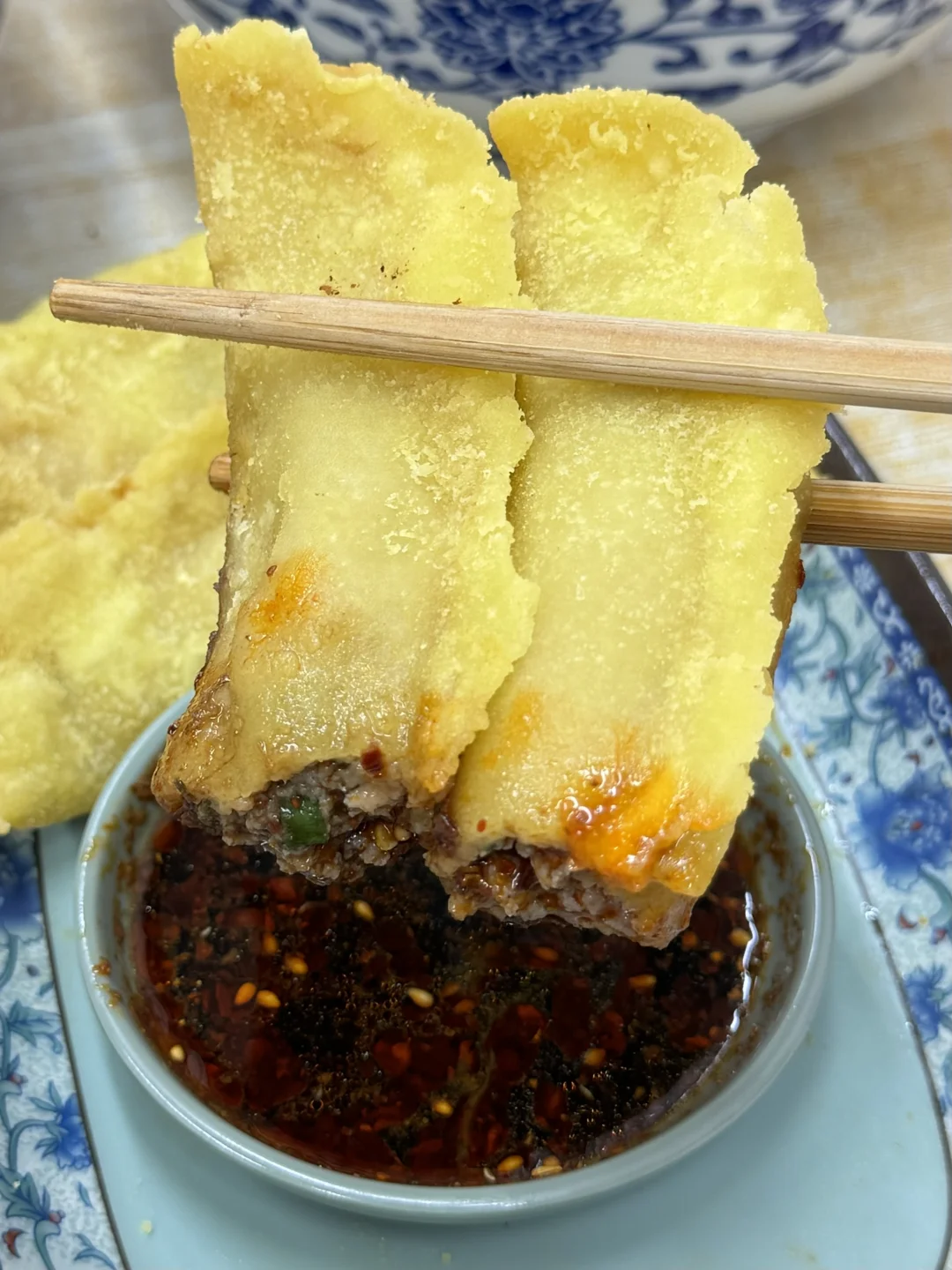 在茶南top的牛肉锅贴。。。。