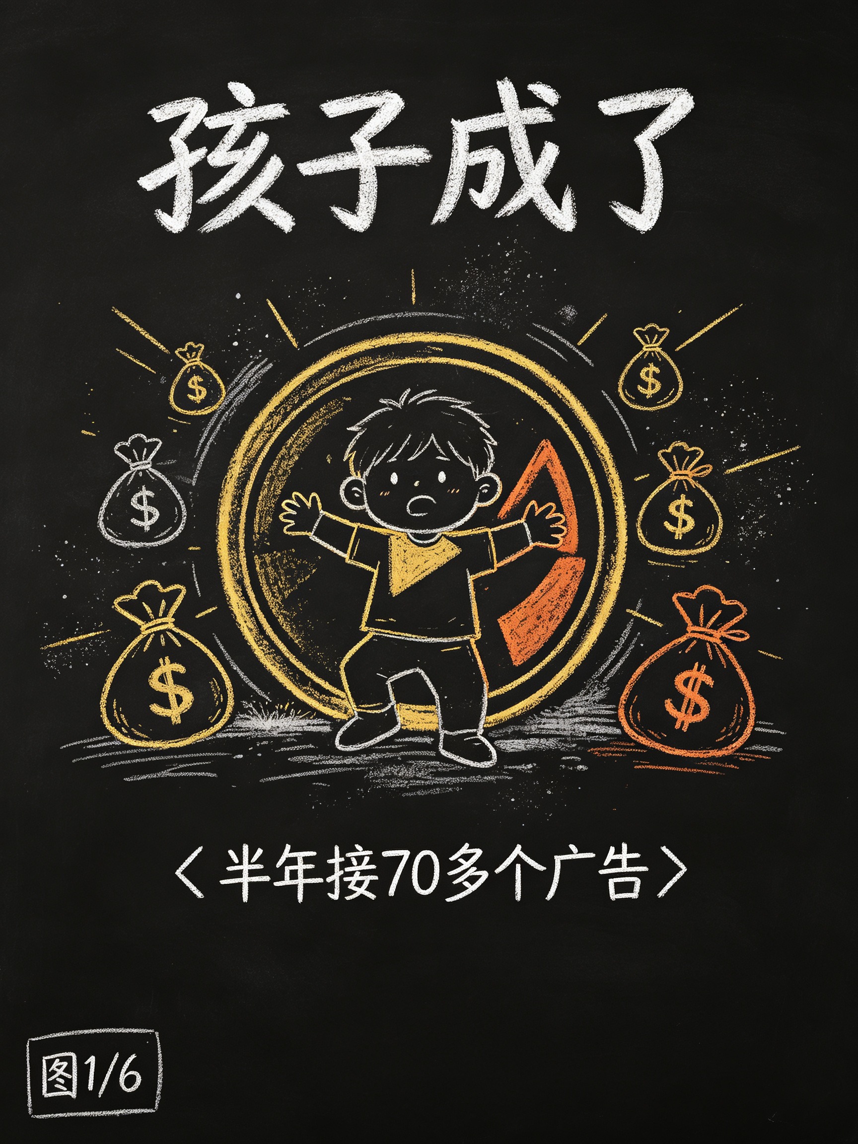 孩子就是流量，半年接70多个广告，这钱你也想赚？

刷短视频的时候，你是不是也刷到过那种萌娃账号？小脸蛋圆乎乎的，笑得特别甜，评论区全是&34;太可爱了&34;。

可你知道吗，这些孩子背后，很多是一整条产业链。

有人在网上公开教你晒娃起号，说孩子就是流量，半年能接70多个广告。还有更夸张的，说一个月涨粉一万