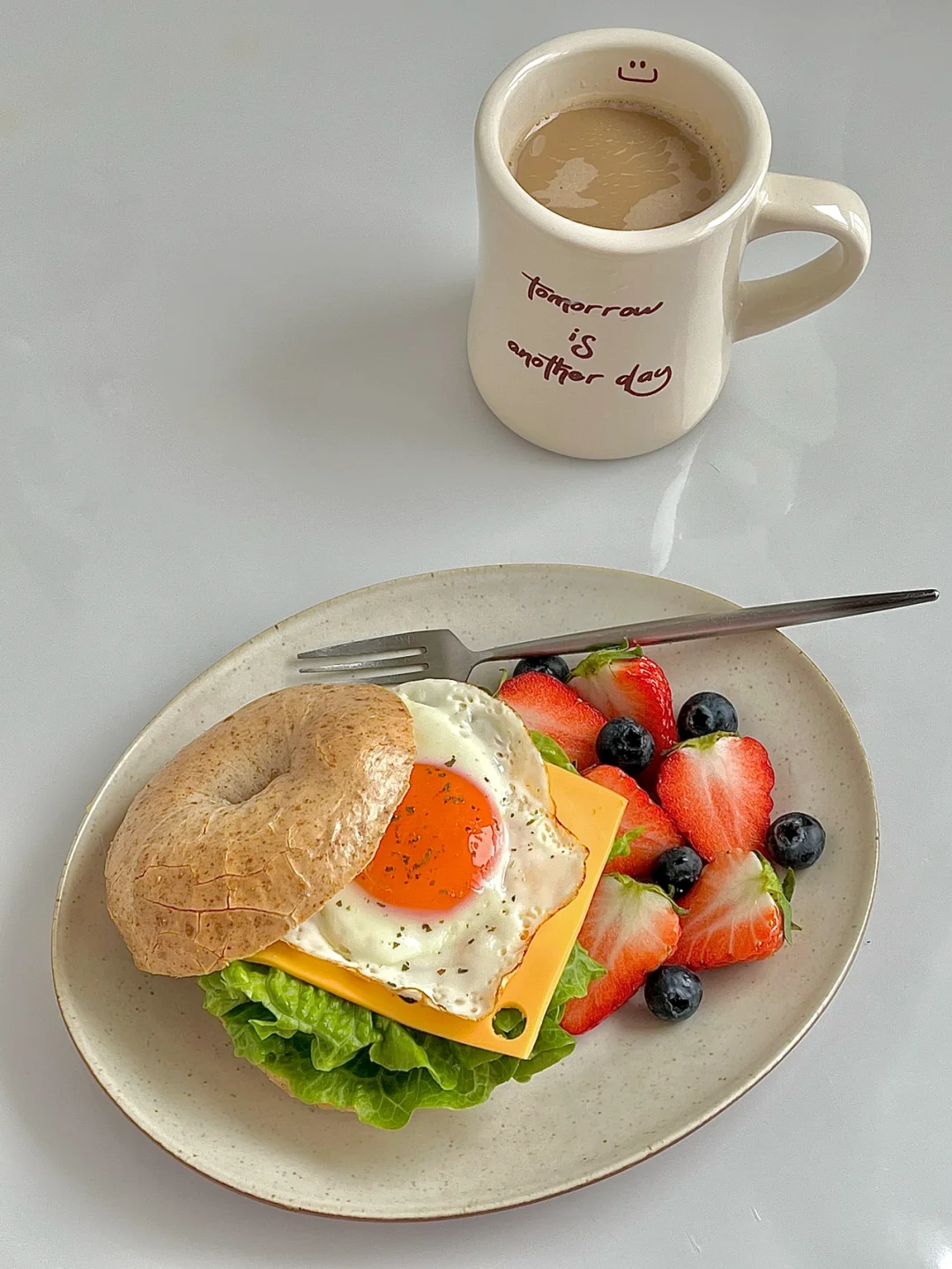 ☀️贝果三明治早餐盘🥪｜祝大家情人节快乐呀