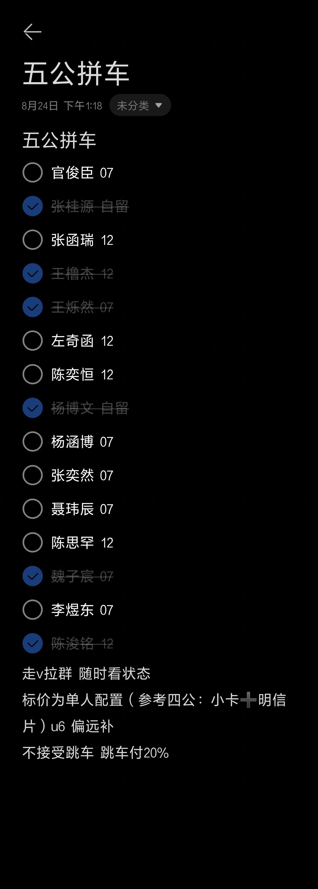 #官俊臣周边中转站gjc[超话]# 五公拼车 13包 ​