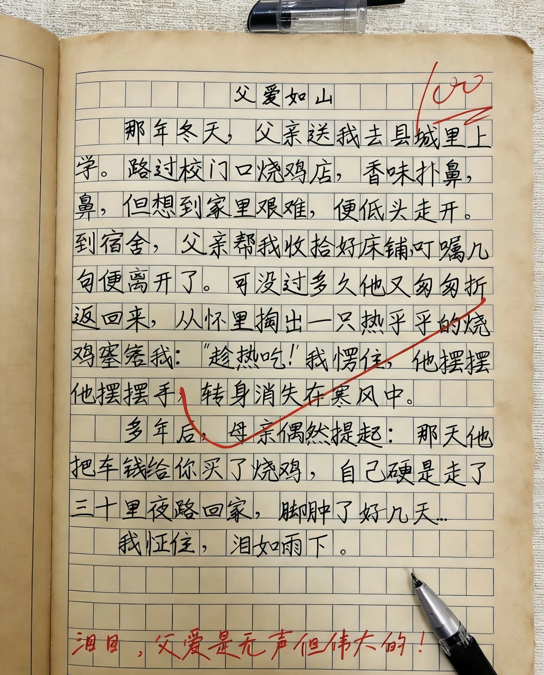 父亲永远都是默默无闻，但却伟大的！