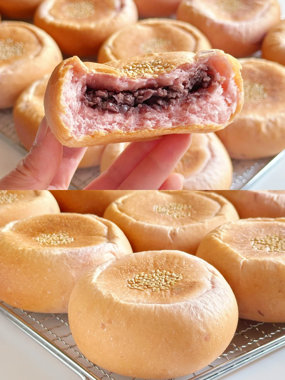 🌹玫瑰豆沙面包！花香馥郁～满是浪漫的味道～