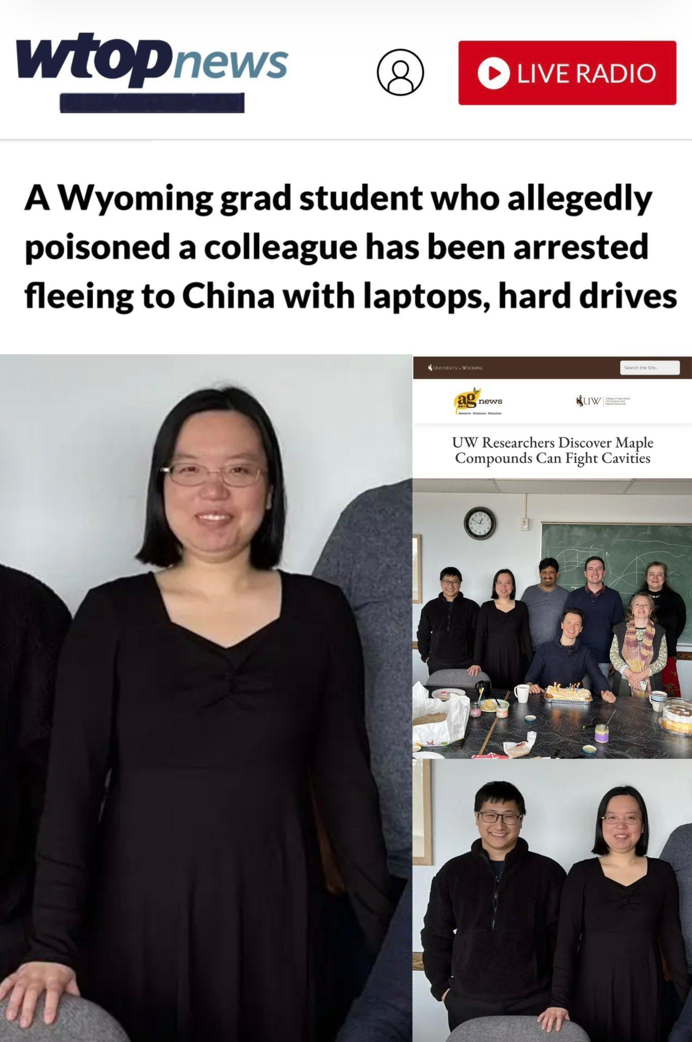 当心自己的水杯！¹ 又一个给同事长期投毒案子！这个胖子是美国加州伯克利工程研究中心的一个化学工程师，在2017-2019年持续给往同事被子里投重金属！#美国工程师向同事投毒监控画面曝光#

² David Xu，他还哄骗已经出现身体不舒服、严重呕吐的同事Rong Yuan，说“可能是办公室霉菌引起的”。2019年，Yu ​