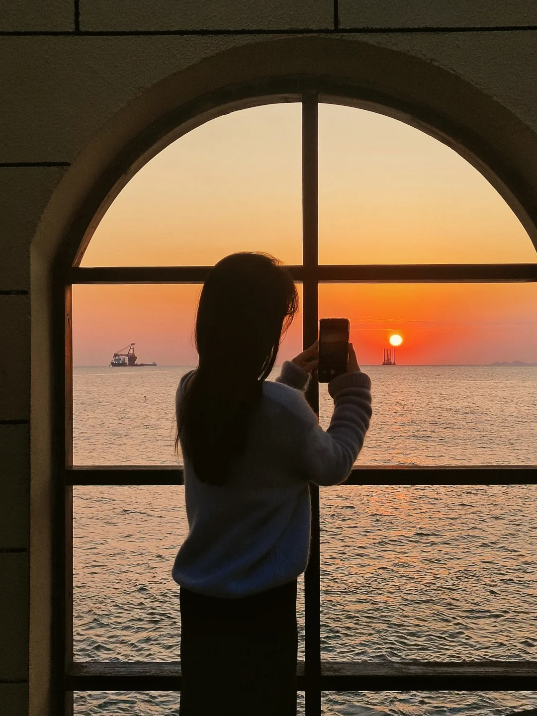 海陵岛放生台看日落绝了