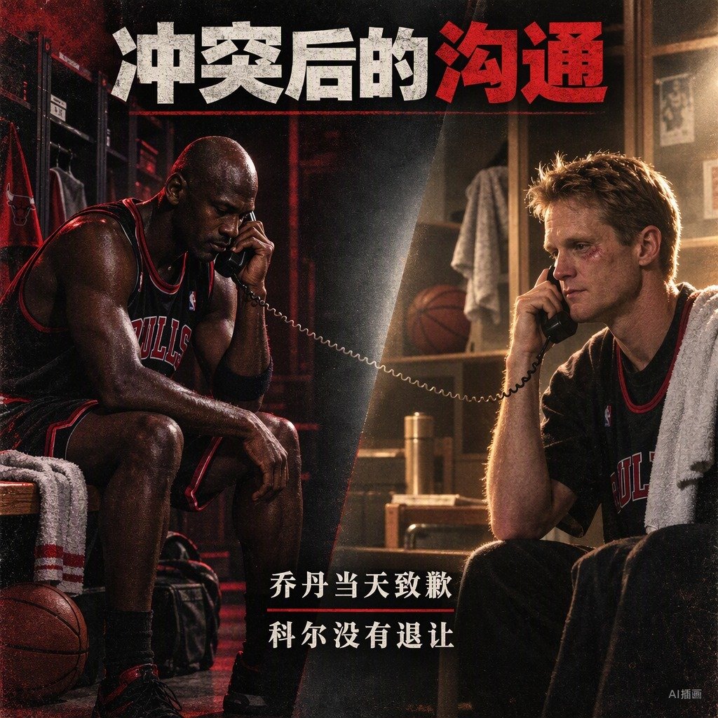 1995年公牛训练营里，迈克尔·乔丹一拳打中了史蒂夫·科尔的脸。不到两年后，NBA总决赛最关键的一球，却由乔丹传到科尔手中。

乔丹第一次退役后复出，正试图重新掌控球队。训练强度很高，他也习惯用身体对抗和垃圾话试探队友。一次队内训练中，乔丹不断向科尔施压，身材和名气都远不如他的科尔没有退让 ​