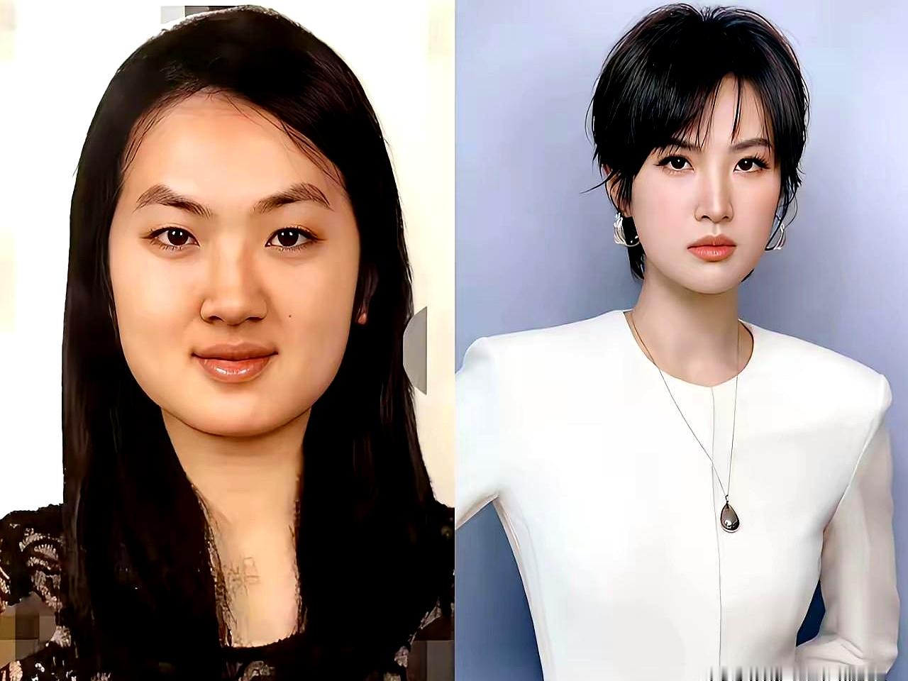 翻出“二公主”姚安娜早年的老照片，很多人第一眼都没敢认。
 

那会儿的她，阔面脸、塌鼻梁，单眼皮配上一脸青涩，走在路上就是个普通学生。再看现在，下颌收窄，鼻梁高挺，五官精致得挑不出大毛病，可整张脸总透着一股紧绷与生硬，看着反而凶巴巴的
 

砸下重金改头换面，原本奔着顶级女明星的标准去，反倒把身上