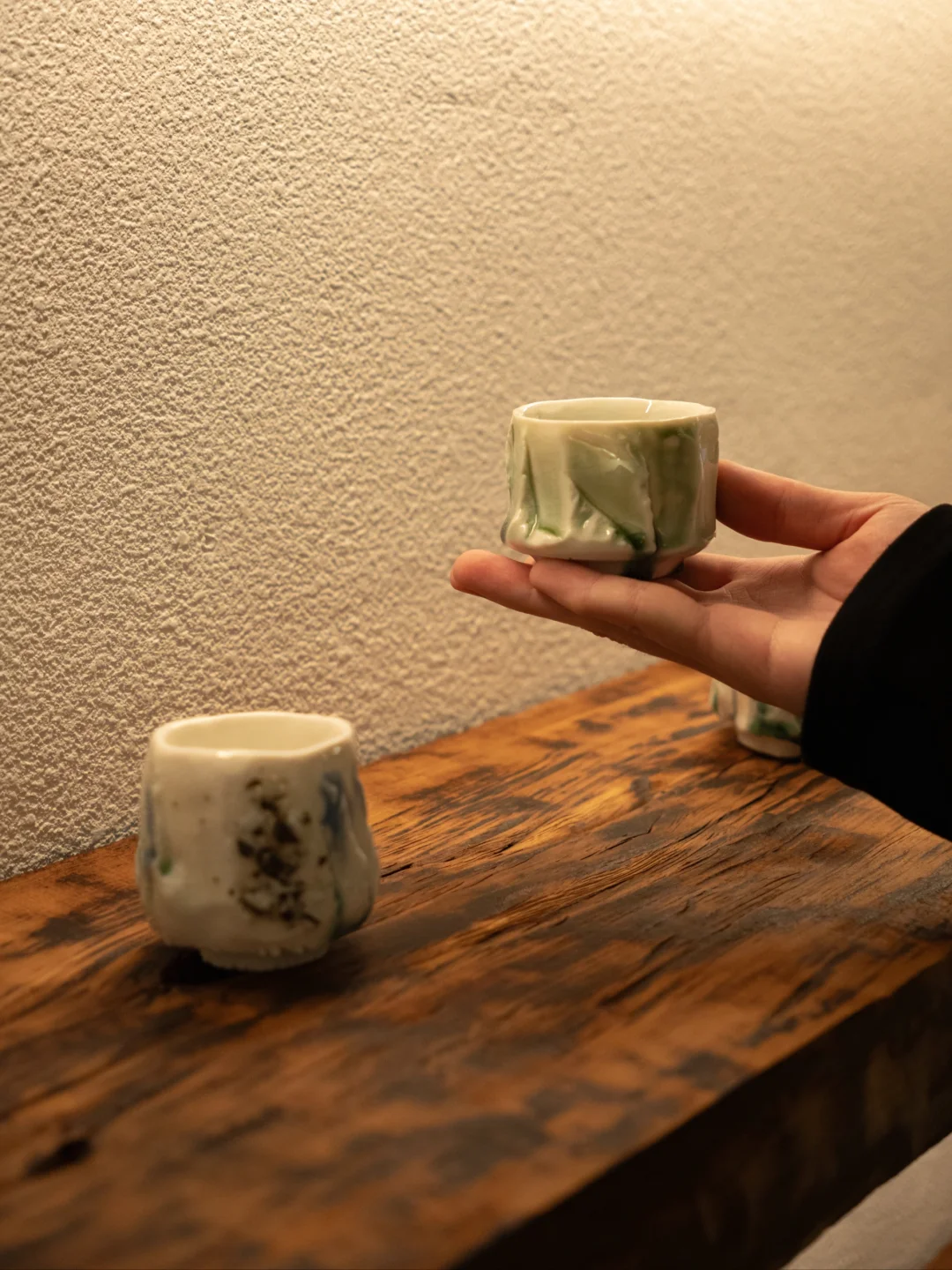 孤品分享 | VOU的冰裂青岚釉冰川杯很曼妙