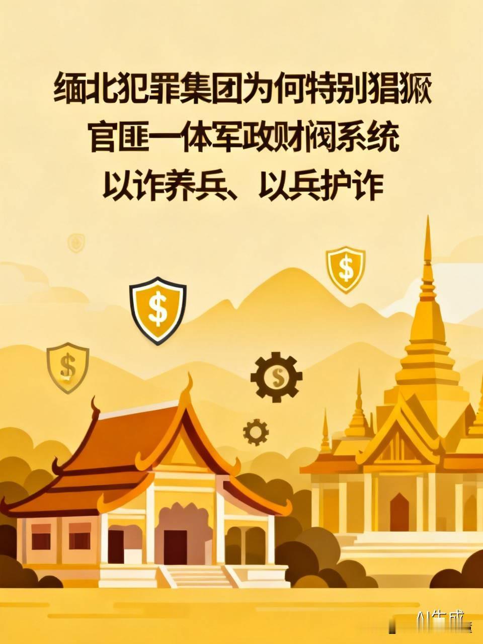 缅北电诈猖獗根本不是打击力度不够，是扎根太深的黑色生态在作祟。
这地方根本不是普通的犯罪窝点，是官匪一体的军政财阀系统，果敢、佤邦这些边境地带长期游离在缅甸中央管辖之外，私人武装手握兵权财权执法权，玩的就是“以诈养兵、以兵护诈”的闭环。早年果敢四大家族靠电诈赚的290亿