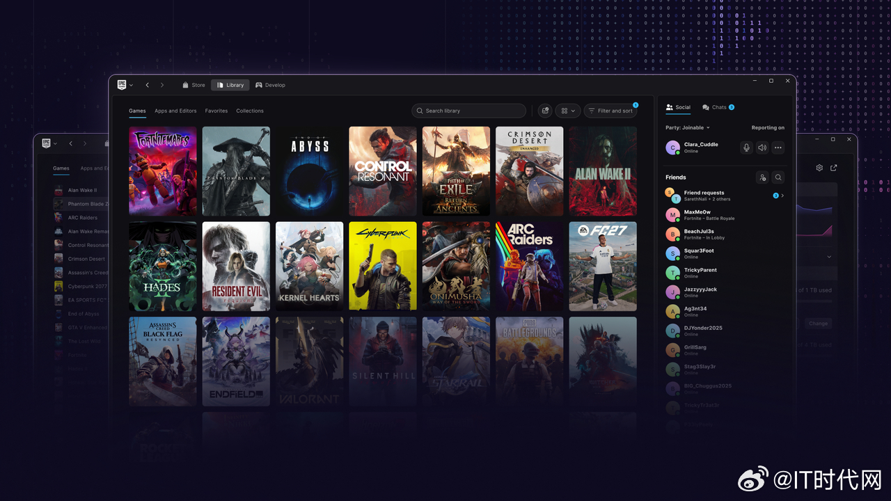#Epic推出新版游戏启动器启动较Steam快46%#
IT时代网10月15日消息，Epic Games推出重新设计的Epic Games启动器预览版。官方表示，新启动器借助AI辅助编程完成重写，比现行版本更快、反馈更灵敏，外观也全面更新。
Epic在官方博客中写道，编程很难，所以没有按部就班地重写，而是借助AI辅助编程做出了全 ​