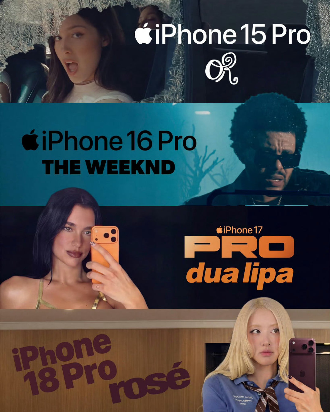 23年的娅娅、24年盆栽都是9月新歌配合最新款iPhone拍摄mv，朴彩英也是，配合18pro首发发售那天出新单，kpop历代级别的独一份，和其他运营商推广转年拍mv、旗下最低端入耳式耳机品牌合作广告曲的性质不同 望周知[女孩儿][给力]
 #朴彩英新歌MV用iPhone18Pro拍摄# ​