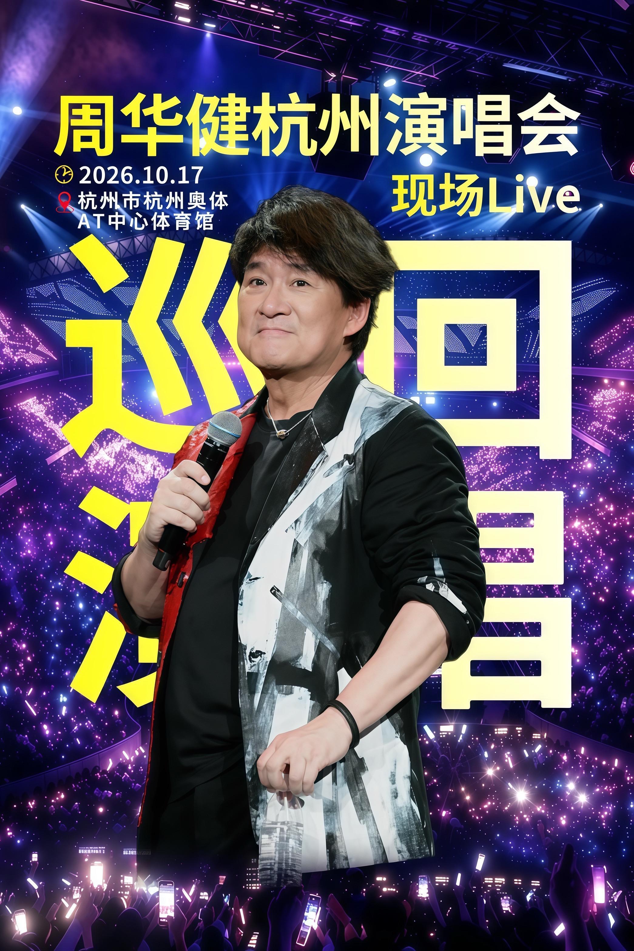 #周华健 周华健2026《少年的奇幻之旅3.0》演唱会—杭州站来啦！演唱会时间：2026.10.17，演唱会地点在杭州市杭州奥体AT中心体育馆倾情演唱！演唱会时间地点资讯已出，喜欢的朋友们千万别错过了！#周华健杭州演唱会 #杭州演唱会 #演唱会现场 #演唱会热门推荐