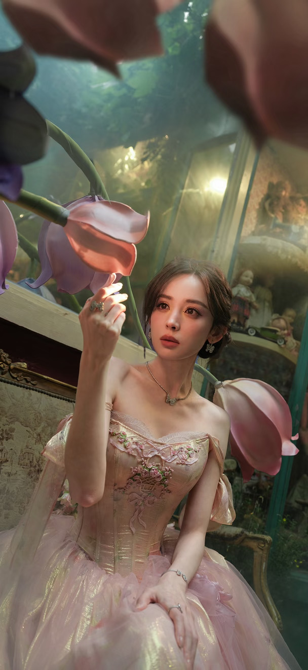 娜扎｜油画感花系壁纸，坠入浪漫花园