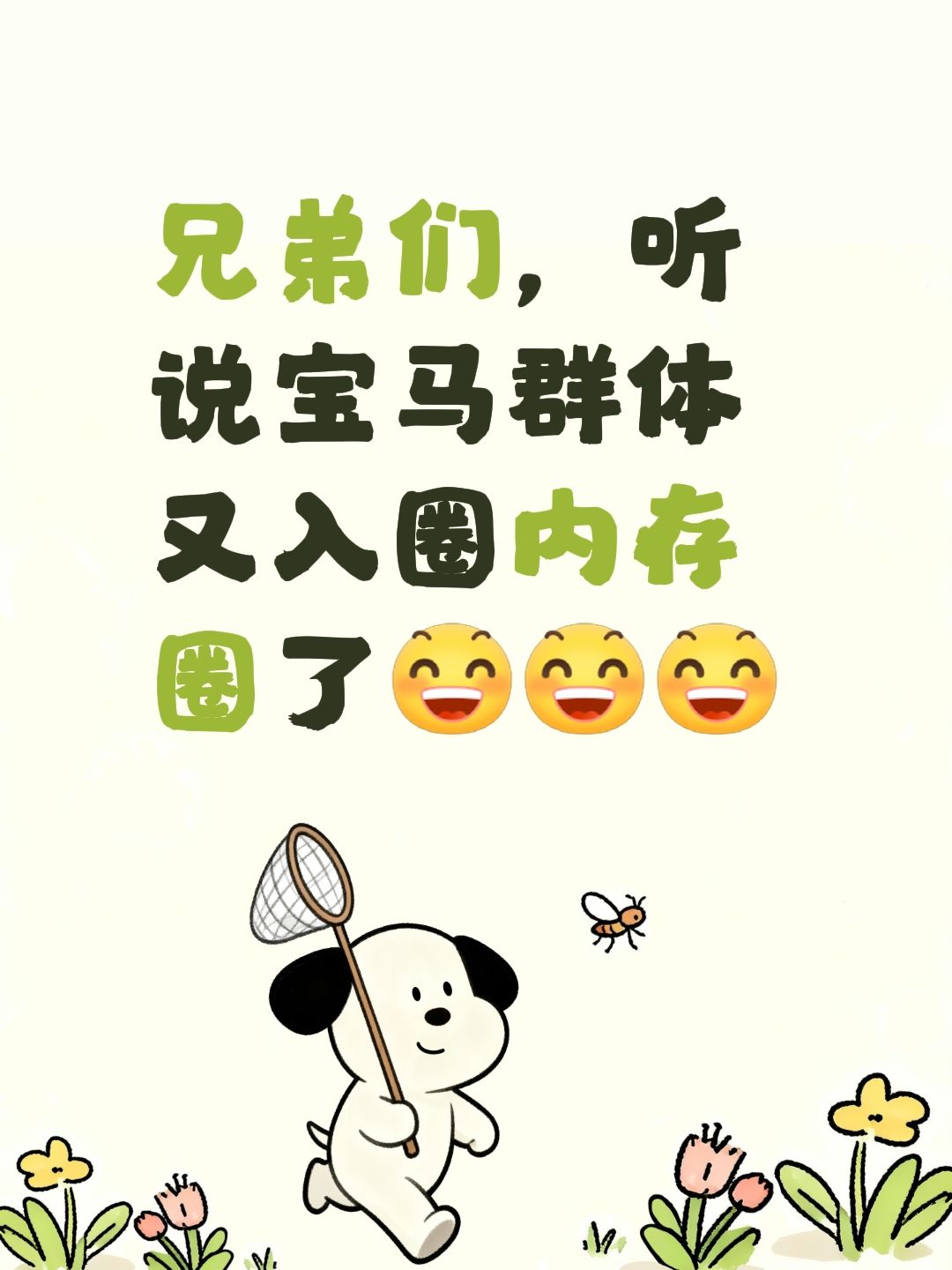 兄弟们，听说宝马群体又入圈内存圈了