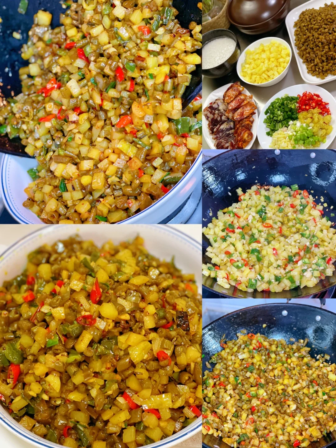 酸豆角炒土豆丁你们一定要试试超级开胃下饭