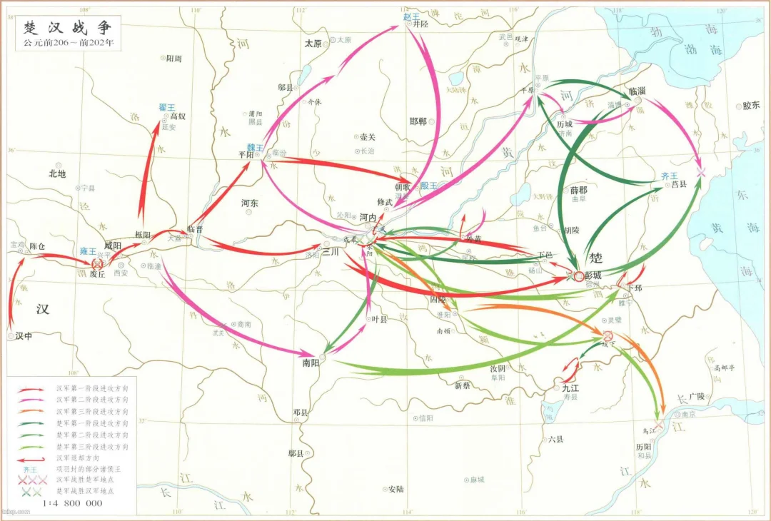 楚汉战争其实相当复杂，绝非是两个势力对决