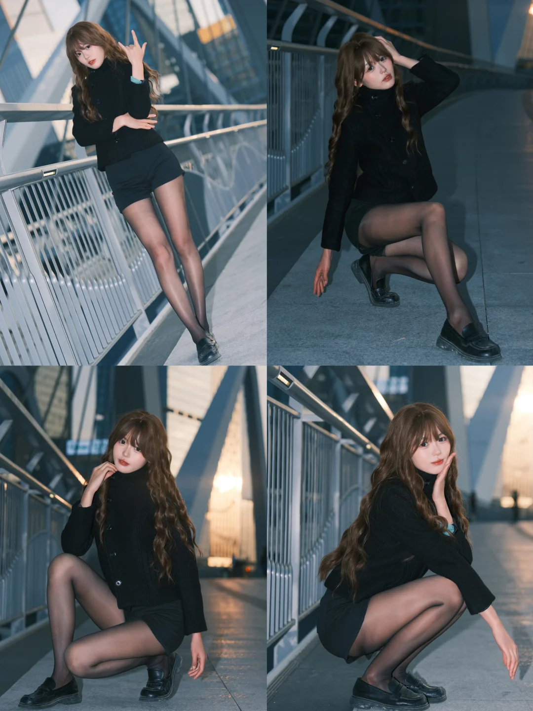 路过一下天桥｜富士夕阳御姐辣妹风拍照姿势