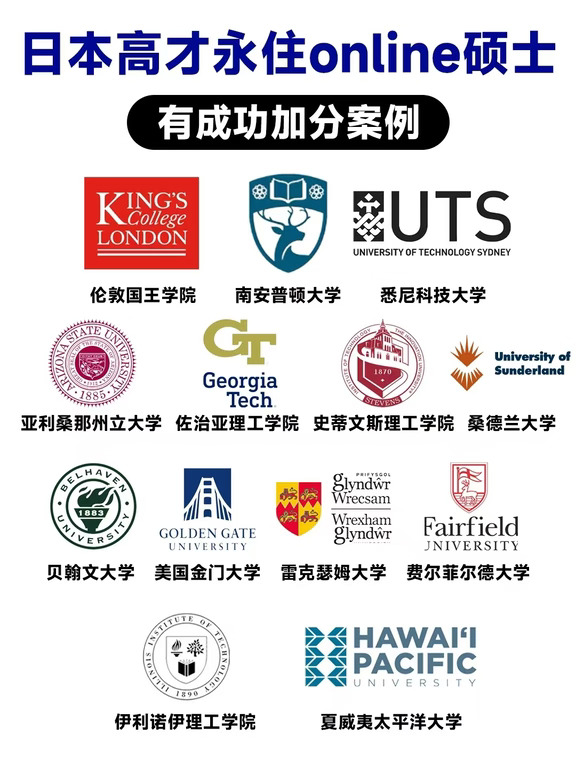日本高才永住online硕士，成功加分案例