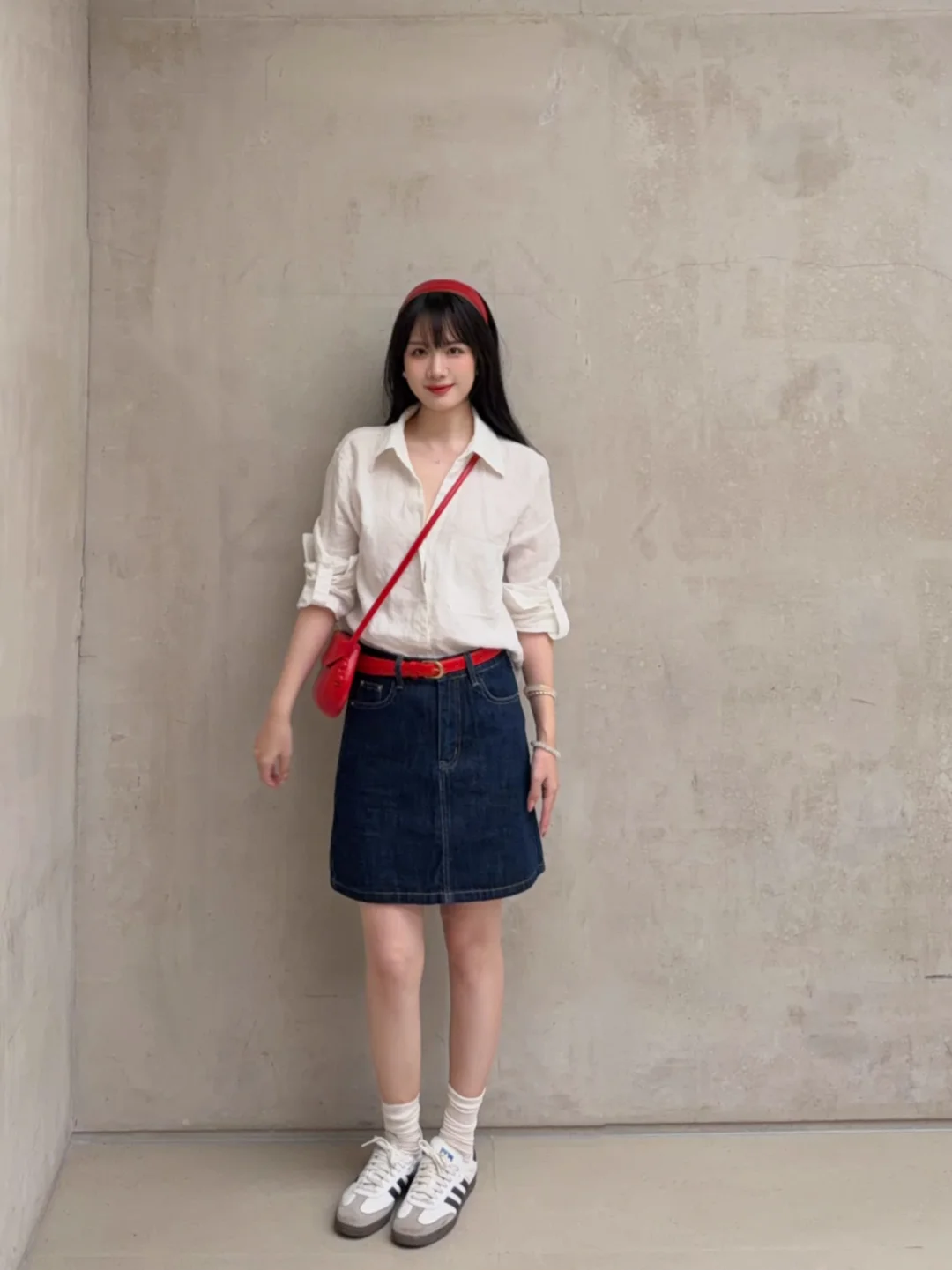 衬衫➕牛仔半裙outfits*3🧺去除班味简单通勤